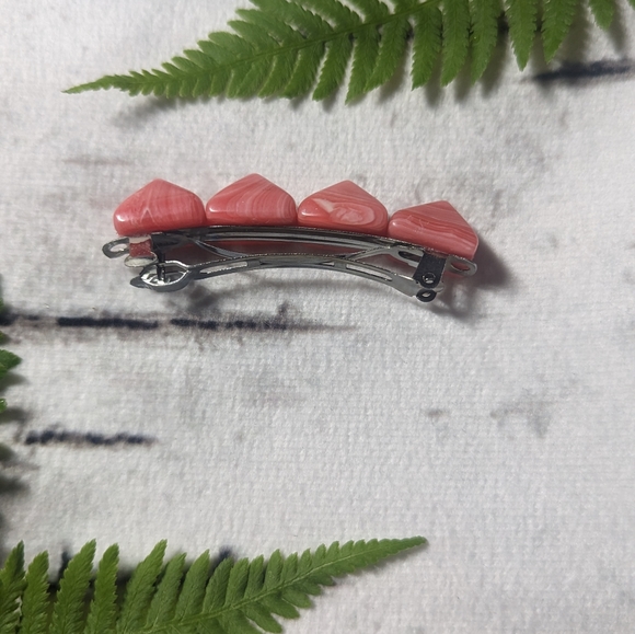 Rhodochrosite hair clip - Picture 4 of 4